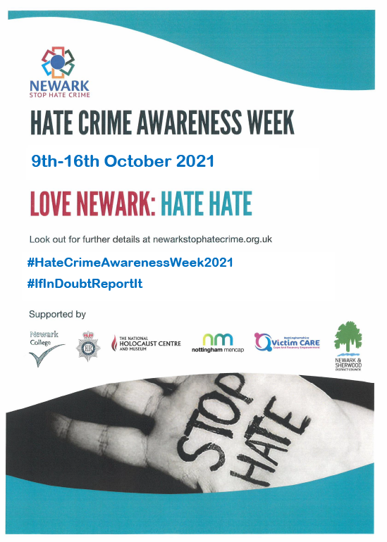 Poster for Hate Crime Awareness Week 2021 (9th - 16th October 2021)